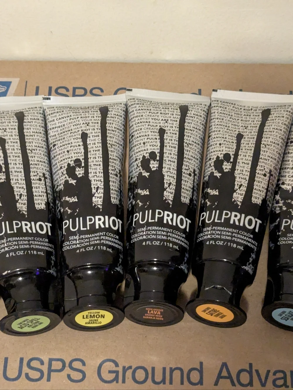 Lot of 6 Pulp Riot Semi-Permanent Hair Color